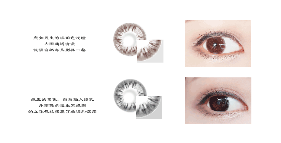 FANCY LOOK系列Ⅰ彩色隐形眼镜眼部效果(图3)